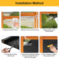 Heat Reduction Privacy Window Film Reusable Black Window Film Uv Static Cling for Bathroom Glass Doors Office. 