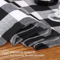 Check 13X70Inch Black and Orange Table Runner,Dinner Table Runners for Christmas Events Home Decor. 