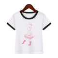 New Funny Cute Ballet Girl Cartoon Print Kids Tshirt Girls Summer Fashion Kawaii Clothes T-Shirt Girls Short Sleeve T Shirt. 
