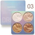 4 Colors Waterproof Face Baked Highlighter Palette Bronzers Powder Shiny Brighten Skin Tone Makeup Luminous Contour Long Lasting. 