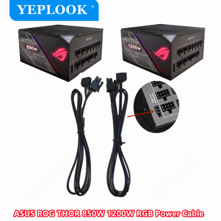 Addressable Rgb Power Cable Sync Motherboard Support 5vrgb Aura For Rog Thor 750w 850w 1000w 1200w Modular Power Supply Unit