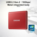 New style Samsung T7 Portable 500GB SSD 1TB 2TB USB 3.2 Gen 2 External Disk Hard Drive Solid State Disk Compatible SSD For Laptop Desktop. 