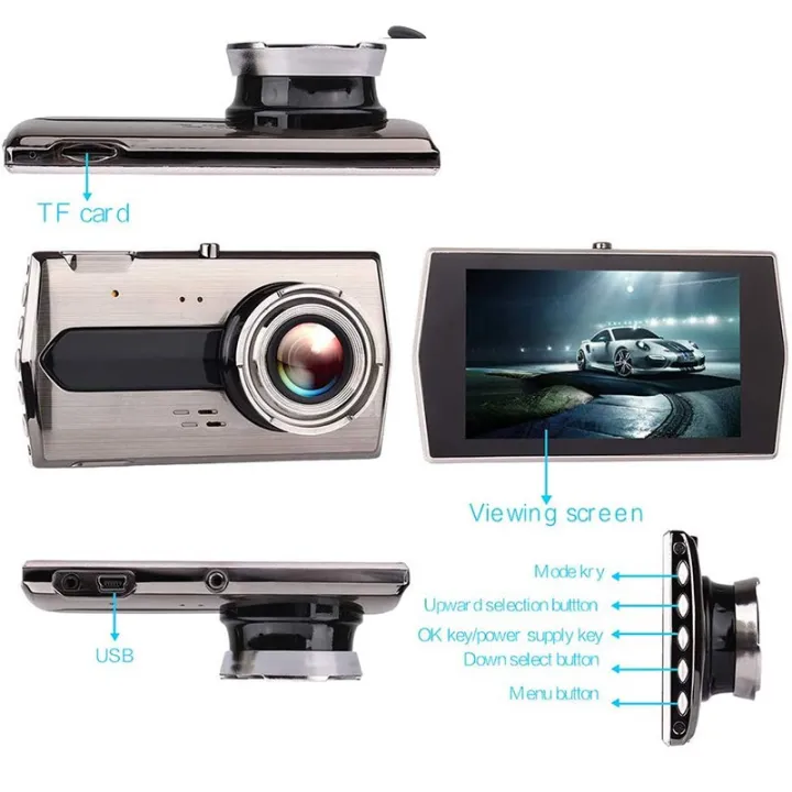 Car%20DVR%20Driving%20Recorder%20Front%20and%20Rear%20Dual%20Recording%20Camera%204.0%20inch%20Screen%201080P%20Rear%20View%20Reversing%20Camera%20-%20Image%204
