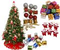 Christmas Tree Ornaments (Mini Gift Boxes, Mini Laser Drums, Cute Mini Santa Claus Style, Mix Decoration Iteam) Christmas Tree Party Hanging Decorations for Christmas Home Decoration and Various Occasions (Multicolour). 