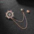 Lapel Pin Brooches Link Chains Pin Tassel Chain Brooch for Tie Men. 