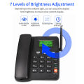 Cordless Phone Desktop Telephone Support GSM 850/900/1800/1900MHZ Dual SI-M Card 2G Fixed Wireless Phone with Anten-na Radio Alarm Clock Funtion for House Home Call Center Office Company Hotel. 