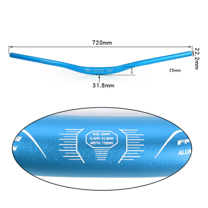 Aluminum Alloy Handlebar Horizontal MTB Bicycle Riser 720mm Swallow Handle Bar