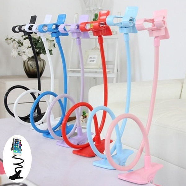 Universal Lazy Phone Holder Desk Bed Side Colorful Flexible Long Arm Clip Mount Phone Stand for iPhone Samsung Mobile Phone