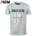 REM tee New T shirt Men Feeling Good Tees Friends Don't Let Friends Drink and Derive Sarcastic Humor Funny Math T-Shirt. 