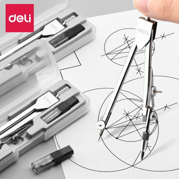 Compass Drawer Metal Compass Set, Geometry Drafting Drawing School Student | Daraz.lk