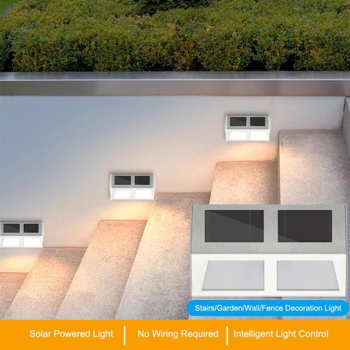 Migeet%204LED%20Solar%20Powered%20Stair%20Lights%20Wall%20Lamp%20Solar%20Step%20Light%20Water-resistant%20Outdoor%20Lighting%20Walkway%20Light%20for%20Deck%20Path%20Patio%20Garden%20Yard%20Auto%20On/Off%20-%20Image%204
