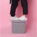 Multifunction Rectangular Storage Stool Sit Folding Storage Box Adults Child Stool COD. 