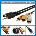 4Pin S-Video 3.5mm to 3 RCA Composite Cable for Laptop PC to TV Out Cord 5Ft. 