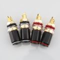 Audiocrast ST650 Gold Plated Banana Plug Terminal Binding for Speaker Amplifier High Quality Red and Black. 