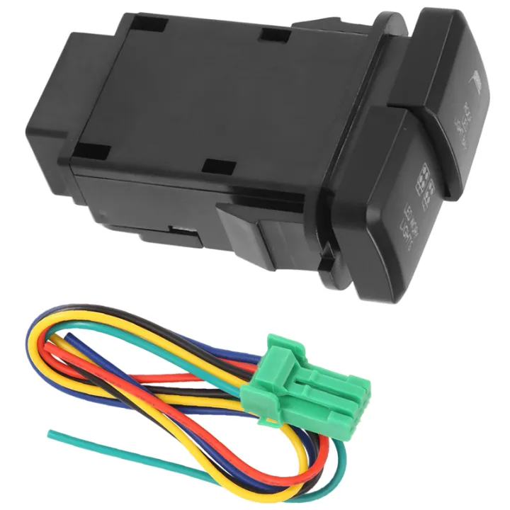 Fullhaodd 12V Car Dual LED Light Bar Blue/Green On-Off Push Switch ...