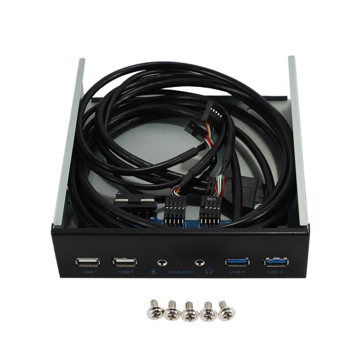 2pcs%205.25%20Inch%20Desktop%20Pc%20Case%20Internal%20Front%20Panel%20USB%20Hub%202%20Ports%20USB%203.0%20and%202%20Ports%20USB%202.0%20-%20Image%202