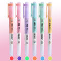 6 Pcs Erasable Highlighter Pen Set - Highlighter Marker Pen - Pastel Study Supplies - School Office Stationary - Student Art - Double Headed. 