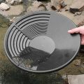 Efficient Durable Gold Pan Large Capacity with Riffle Design Gold Panning Tools Plastic Prospecting Tool For Gold Mining Metal Detect. 
