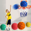 Indoor Silent Basketball Sports Bouncy Balls High Density Foam Material Children Adults Ball Training Complimentary Portable Net Eatop. 