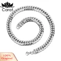 Carat Club Necklace Men's Titanium Steel Hip Hop Style Necklace Wide Chain Lustrous Hypoallergenic Jewelry for Club Party Buyers' Favorite Metal Jewelry. 