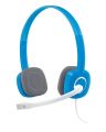 Logitech H150 Wired Headset, Stereo Headphones with Rotating Noise-Cancelling Microphone, Dual 3.5 mm Audio Jack, In-Line Controls, PC/Mac/Laptop - Blue. 