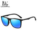 LouisWill Men Sunglasses UV400 Polarized Glasses Al-Mg Alloy Fiber Legs Square Shape Sunglasses Eyewear Ultra Light Anti Glare Glasses Outdoor Sports Driving Sunglasses. 