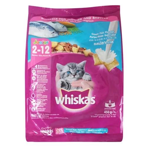 Whiskas Cat Food Ocean Fish Flavor 450g (Junior)