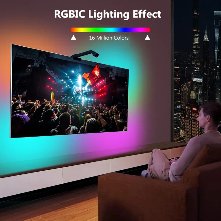 Smart%20TV%20Backlight%20RGB%20Strip%20Lights%2016.4%20ft%20Music%20Sync%2012%20scene%20modes%20APP%20Remote%20Control%20RGBIC%20USB%20Led%20TV%20Lights%20with%20Cameras%20-%20Image%202