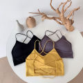 Women Cross Strap Sports Bra Top Women Push Up Sport Bra Yoga Gym Crop Top Brassiere Fitness Top Sport Bra Breathable Bras ZHANGNA. 