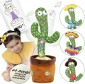 Dancing Cactus Plush Toys Shake Funny Early Education Toy English Songs Cute Plush Toy playing with babies. 