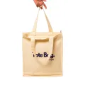 MYSU Heavy Duty Brown Eco Friendly Large Canvas Tote Bag with Zipper - 14.5 inches (L) * 3 inches (W) * 16 inches (H) - Holds up to 15kg. 