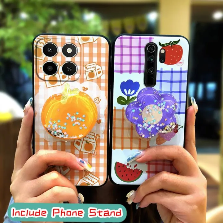 Rotatable%20stand%20Back%20Cover%20Phone%20Case%20For%20Honor%20X6c%20Quicksand%20cute%20Anti-knock%20Dirt-resistant%20Simplicity%20Cartoon%20TPU%20-%20Image%206