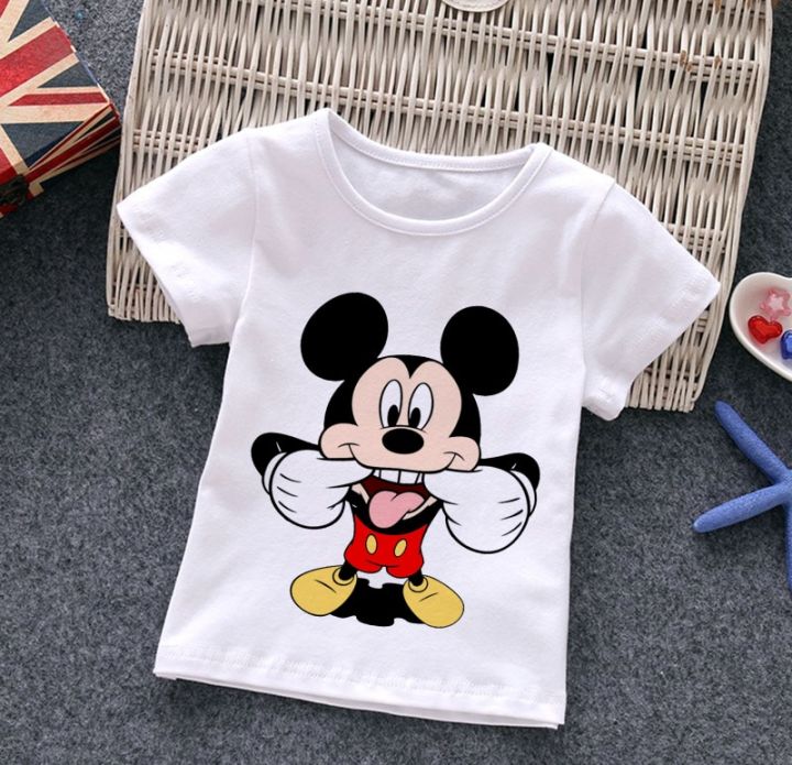 Childrens T-Shirt Mickey Mouse Children For Boys A Boy Girls Kids Kids Shirts Child Baby Toddler Cartoon Tee Tops Clothing Short