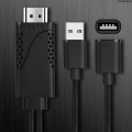 RenconghoujuanHot Selling USB Female to HDMI-compatible Male 1080P HDTV TV Digital AV Adapter Cable Converter Cord for Micro USB/Type C/Lightning Wire. 
