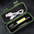 Portable Rechargeable Zoom LED Flashlight XP-G Q5 Flash Light Torch Lantern 3 Lighting Modes Camping Light Mini Led Flashlight. 