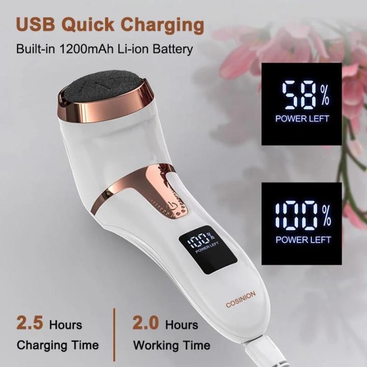 Rechargeable Electric Foot Rasp Electric Pedicure Foot Sander IPX7 ...