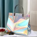 【ALLGOOD】1pc Large Capacity Foldable PVC Shopping Bags Reusable Eco Friendly Waterproof Grocery Bags Shopping Tote Bags Shoulder Bag. 