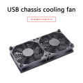 2X 120mm 5V USB Powered PC Router Dual Fans with Speed Controller High Airflow Cooling Fan for Router Modem Receiver. 