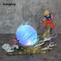 Sutuiying 21cm Dragon Ball Goku Vs Majin Buu Spirit Anime Figure Model Statue Luxury Collection Desktop Decoration Ornament Light Toys Gifts. 