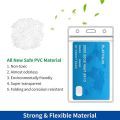 1/5pcs Vertical Transparent Soft ID Card Bag Certificate Card PVC Case with Zipper Badge Work Card Holder Accessories. 