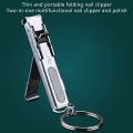 1PC Ultra-Thin Nail Clippers Collapsible Portable Travel Fingernail Keychain Nail Scissors Cutter Stainless Steel Manicure Tool Cologo. 
