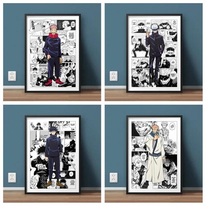 Japan Anime Jujutsu Kaisen Poster Cartoon Posters Manga Canvas Painting ...