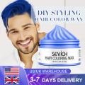 Sevich 10 colors Hair color wax Strong And Hold Unisex Hair Wax Black Color Hair Clay Temporary Hair Dye For Hair Styling. 