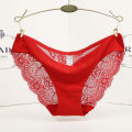 APIPEE Women Full Lace Panties High-Crotch Transparent Floral Bow Soft Briefs Underwear Culotte Femme. 