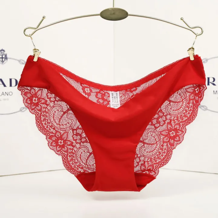 APIPEE%20Women%20Full%20Lace%20Panties%20High-Crotch%20Transparent%20Floral%20Bow%20Soft%20Briefs%20Underwear%20Culotte%20Femme%20-%20Image%202