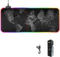 Glowing Cool RGB World Map Gaming Mousepad. 
