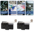 Roller Limit Switch Good Sealing NO+NC 250VAC High Strength Strong Conductivity Large Load Bearing Capacity Hinge Roller Lever Switch for Stamping Machinery. 