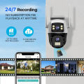 ITECH 4K 8MP 4G SIM Camera Dual Lens Outdoor Waterproof 360° Human Detect Video Surveillance Q13 CCTV Security Protection PTZ Cameras. 