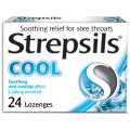 Strepsils Cool Sensation Lozenges, Soothing relief for sore throats, 24 Lozenges. 