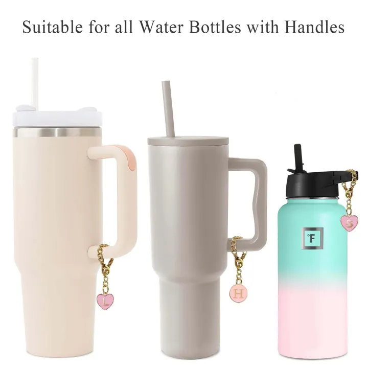 New%202pcs%20Letter%20Charm%20Accessories%20Pink%20Heart%20Shaped%20Personalized%20Name%20Id%20Handle%20Initial%20Charms%20Tag%20For%20Stanley%20Cup%20Tumbler%20-%20Image%203